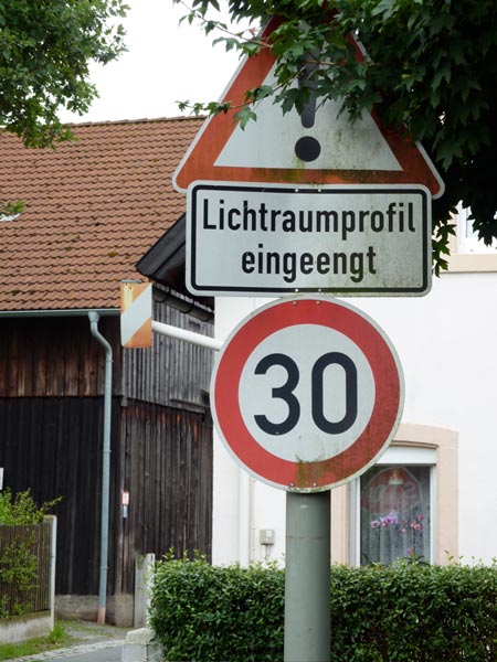 Eingeengtes Lichtraumprofil