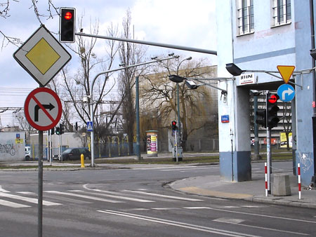 Verkehrsführung auf polnisch
