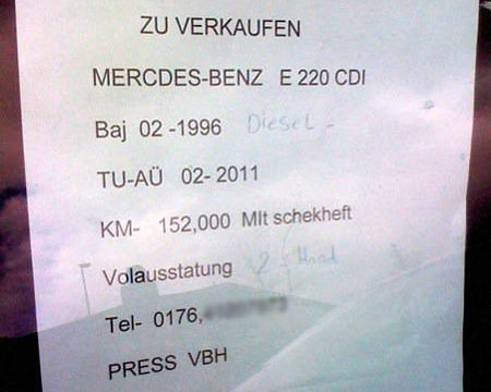 Schekheft und Volausstattung